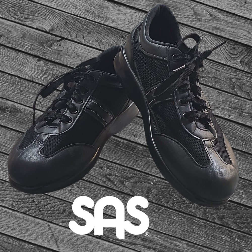 SAS Womens FT Mesh Walking Shoe Black 8.5 W